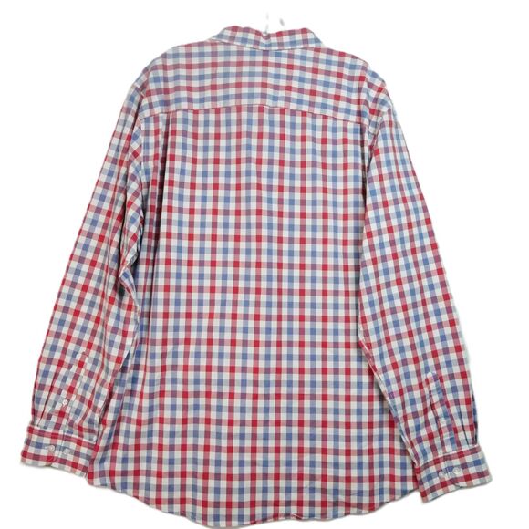 George Men’s Shirt Size 3XL Button Down Long Sleeve Classic Fit Plaid Shirt - Picture 7 of 12